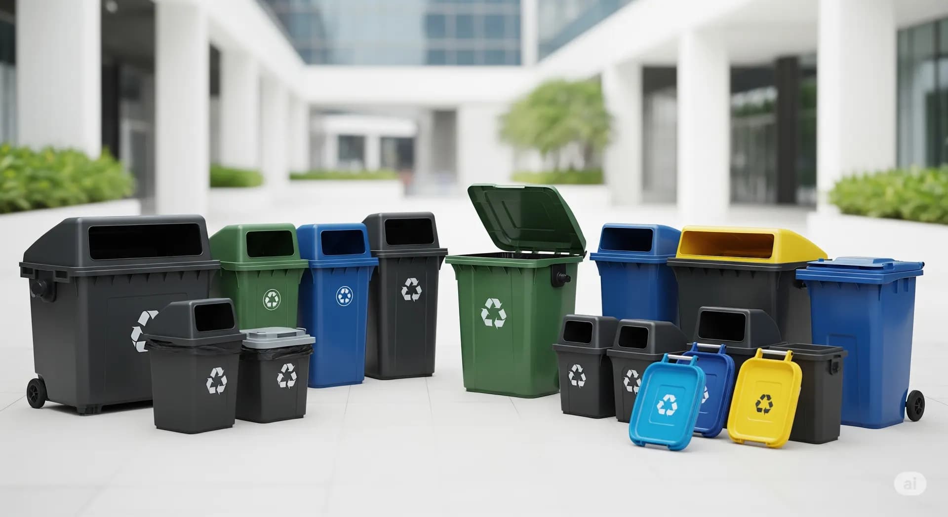 Garbage bins and recycling containers supplied by Richtech Enterprise in Kota Kinabalu, Sabah