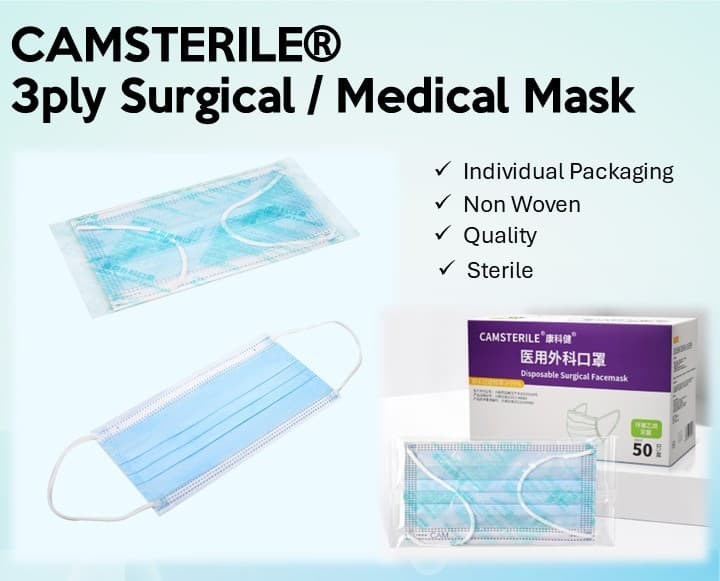 CAMSTERILE® 3ply Surgical / Medical Mask